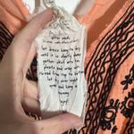 Free People FP One Fez Dress Women M Orange Coral Black Embroidery Gauze Boho Photo 7