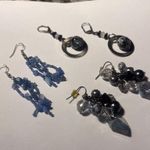 Lot Of 3 Beaded Costume Earrings Pierced Bead Dangle Photo 5