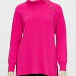 J. Crew Shirt Women Medium Pink Mockneck Sweatshirt Casual Comfy Cozy Loungewear Photo 0