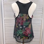 Derek Heart Tank Top Tropical Print w Sheer Overlay-Large Photo 1