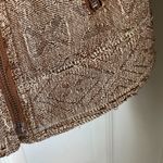 Free People Brown Ikat Tapestry Asymmetrical Zip Short Jacket size 4 Moto READ Photo 4