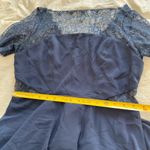 ASOS  Navy Blue Maxi Dress with Lace Detail Photo 4