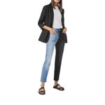 frame denim Frame Le Sylvie Slender Straight Jeans Size 24 Black Indigo Mix Two Tone Edgy Photo 3