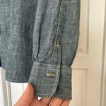 Brooks Brothers Woman’s 346 Blue Chambray Roll Tab Sleeve Dress Button Up, Sz 10 Photo 5