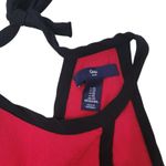 Gap Red Sleeveless Top Black Trim Tie Back Casual Blouse XS Photo 2