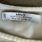 Mango MNG by Sheer Lace-Trim Ivory Blouse (1078) Photo 12