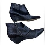 Matisse Black Nugent Calf Hair Ankle wedge Booties Photo 6