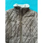 Michael Kors TRUFFLE BROWN QUILTED FAUX FUR COLLARED JACKET Sz M Photo 2