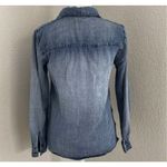 Anthropologie Cloth & Stone Blue Denim Tencel Lyocell Button Up Shirt Size XS Photo 1