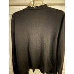 Sport Haley Black Cardigan Sweater Womens Size L Ruffled Trim Button Front Size L Photo 4