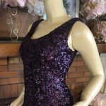 La Femme PURPLE SEQUIN BODY CON COCKTAIL MINI DRESS NWT (2) Photo 10