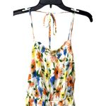 All in Favor  Romper Floral Adjustable Tie Elastic Waist Multicolor W Small NWT Photo 1