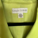 Casual Corner Vintage Linen Blazer Chartreuse Green Sz 4 Photo 3