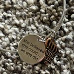 She Believed she could so she did silver colored charm bracelet Photo 2