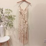 Mon Renn High Tide Strappy Midi Dress	High Tide Print Stone Vacation Party Small Tan Photo 2