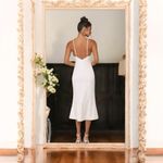 NWOT Lulu's White Midi/Tea Length sleeveless Spaghetti Strap Midi Dress M Size M Photo 1