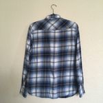 Jachs  Girlfriend Blue Plaid Button Down Shirt Photo 5