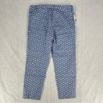 Laundry by Shelli Segal Geometric Blue & White Stretch Cotton Crop Pants Size 2 Photo 5