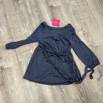 Isabel Maternity Blue Long Sleeve Button Photo 2