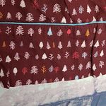 Anthropologie FLOREAT FOR BURGUNDY LIGHTWEIGHT FLANNEL ALLOVER TREE PRINT PANTS Photo 6