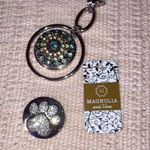Magnolia and Vine large (30mm) snap pendant with 2 snaps Silver Photo 13