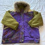 Vintage Luhta Finland Ski Jacket 90s Snowboarding Hooded Purple Womens Size 12 Photo 0