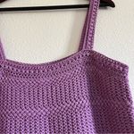 Vince NWOT Knit Crochet Tank Top Sleeveless Shirt Light Purple Sweater Vest Sz L Photo 11
