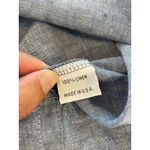 Bryn Walker Blue Linen Sleeveless Button Back Top Size S Made in USA Photo 4