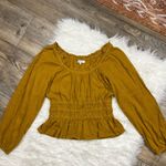 Madewell  Sophia textured plaid top in antique gold Photo 2