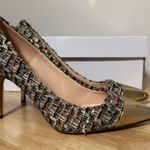 J.Crew collection Elsie tweed pumps with gold toe accent Made in Italy Photo 9