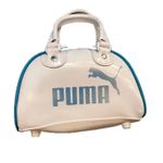 Puma  Patent Vinyl Teal Trim Mini Bowling Bag Handbag Purse Photo 0