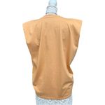 Free People x Sandrine Rose Padded Shoulder Tank Tee Size S Oversized, Golden Orange Photo 4