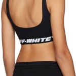 Off-White NWT Black and White Logo Nylon Sport Bra Size 40 Photo 2