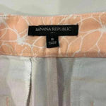 Banana Republic Factory Pink White Floral Side Zipper Flat Front Shorts Womens 8 Photo 2
