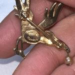 Hattie Carnegie Signed Stork With Baby Bundle Brooch Circa 1930 Photo 7