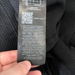 Guess  Waffleknit Long Sleeve Shirt Quilted Shoulders Black Size Large Photo 4