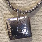 Silpada Popcorn Necklace Puffed Square Pendant Photo 12