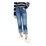 Desigual ‎ Boho Embroidered Crystal Embellished Straight Leg Jean US 4 New Photo 13