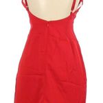 About Us  Red Ruched Mini silhouette Cocktail Dress Photo 5