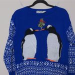Isabella's Closet Penguins Kissing Under Mistletoe Ugly Christmas Sweater Large Photo 1