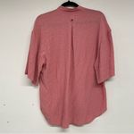 Equipment  Pink & Black Spotted Short Sleeve Button Down Oversized Blouse S Photo 7