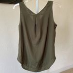 Banana Republic dark olive green lyocell blend contrast tank Photo 2