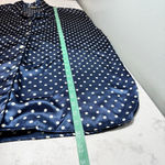 Victoria's Secret VTG Navy White Polka Dot Top XL Button Front Gold Label Photo 4