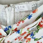 ASTR  the Label White Floral Serilda Cutout Puff Sleeve Mini Dress Cottage Sz XS Photo 5