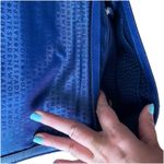 Kate Spade  Laurel Way Greer Saffiano Leather Purse Clutch‎ Navy Blue Gold Chain Photo 2