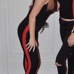 Black Joggers With Red Stripes Size M Photo 0