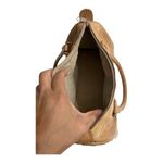 Vintage Camel Tan Eel skin Purse Handbag Satchel Photo 4