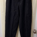 Alanni by DonnyBrook Brown Pinstripe High Waist Pleated Dress Pants SZ Photo 0