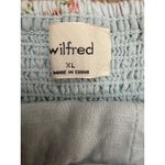Wilfred ‎ Aritzia Linen Floral Puff Sleeve Crop Top Blue Pink XL Photo 3