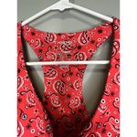 Bebe Sports Bra Sz L Athletic Racerback Logo Bandana Style Photo 2